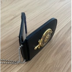 Custom-Made Police & Security Badge with Leather ID Case