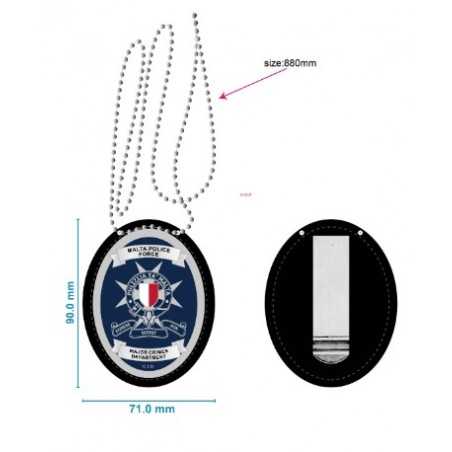 Aangepaste politiebadge met leren houder - Gepersonaliseerde wetshandhavingsmedailles