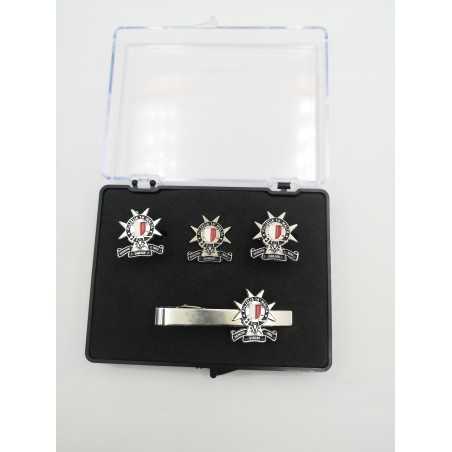 Custom Cufflinks, Tie Clip & Lapel Pin Set in Elegant Gift Box