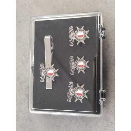 Custom Cufflinks, Tie Clip & Lapel Pin Set in Elegant Gift Box