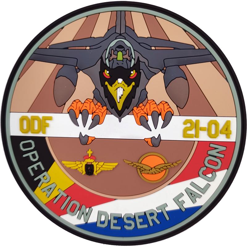 Militaire rubberen/PVC-badges, op maat gemaakt.