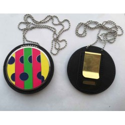 Custom Police Badge with Leather Holder – Personalized Law Enforcement Medals