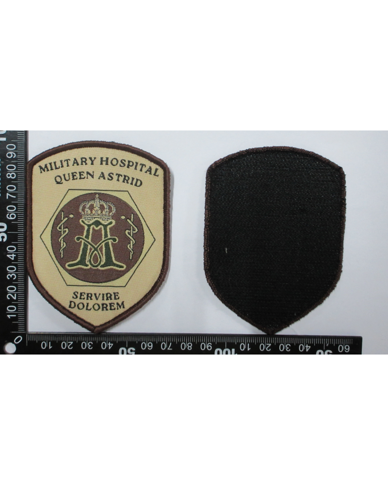 Woven Militaire Badges,  in color:  Coyote Elmwood 17-1019TCX
