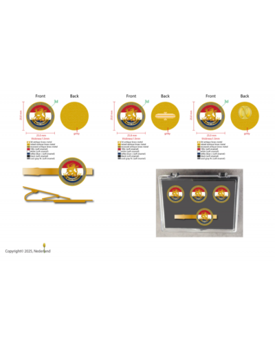 Custom Cufflinks, Tie Clip & Lapel Pin Set in Elegant Gift Box