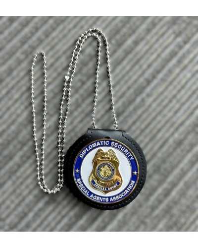 Custom Police Badge with Leather Holder – Personalized Law Enforcement Medals