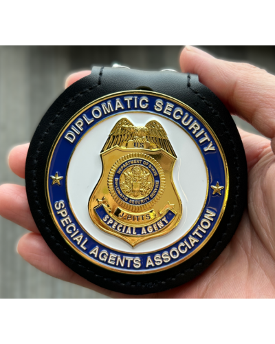 Custom Police Badge with Leather Holder – Personalized Law Enforcement Medals
