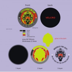 Militaire rubberen/PVC-badges, op maat gemaakt.